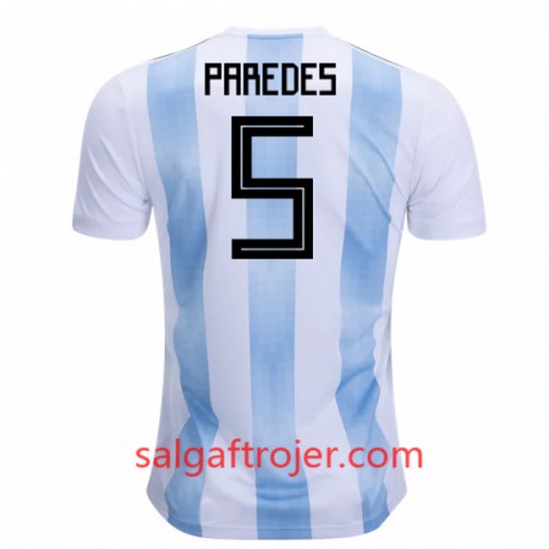 Argentina Fodboldtrøjer Paredes 5 Hjemmebanesæt VM 2018 Argentina Fodboldtrøjer Paredes 5 Hjemmebanesæt VM 2018